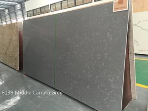 Dalle murale en pierre de quartz artificielle grise moderne de haute qualité pour revêtement de cuisine - Grande dalle premium avec garantie de 5 ans - Product Image 6