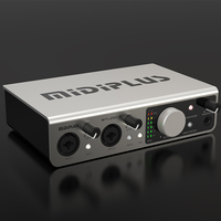 Midiplus Studio 2 OTG Audio Interface Dilengkapi Dengan Mic Amp Berkualitas Tinggi, Sample Rate 24bit/192khz, 48v Phantom Power Supply
