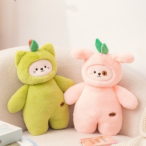 Coussin en peluche courte en coton PP, motif dessin animé <span class=keywords><strong>Nicole</strong></span> Fruit Pêche, mignon, pour la maison, la voiture, le canapé ou le bureau, hauteur 31-50 cm - Product Image 3