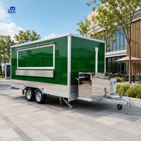 MAICHE Camion de Restauration Mobile Personnalisable à 4 Roues avec Barre de Remorquage pour Gaufres au Chocolat, BBQ, Bonbons et Snacks – Nouveau Modèle d'Extérieur