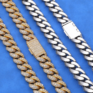 Wholesale Custom Length GRA VVS1 Moissanite Iced Out Cuban Link <b>Chain</b> Necklace 925 Silver Hip Hop Pass <b>Diamond</b> Tester <b>Men</b> Gift - Product Image 6