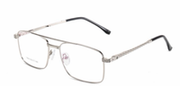 Montures de lunettes optiques rétro durables pour hommes, à double pont, avec branches métalliques, pour affaires, vente en gros