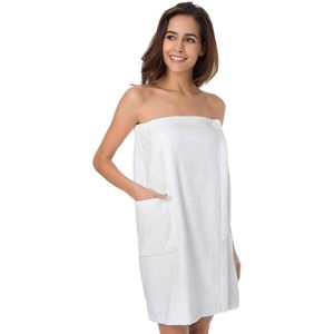 Toalla de Baño para Mujer, Tipo Bata, de Algodón Suave, con Cintura Elástica, Secado Rápido, Largo Midi, para Ducha, Viajes, Piscina, Gimnasio - Product Image 1
