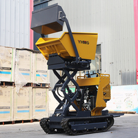 Mini-dumper chenillé multifonctionnel 1 tonne pour la construction