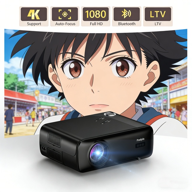 Auto Focus & Auto Keystone Projector with Linux Stability, Multiple Inputs for Small Conference Room