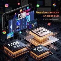 Smartphone robuste étanche IP68/IP69K WP28E, Android 14, écran LCD FHD 6,5 pouces, processeur octa-core, appareil photo 13MP, lecteur d'empreintes digitales, 4G/5G GSM LTE, double SIM
