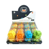 Nouveau Bloc de Canard Carré Squishy Mignon en Forme de Cube, à Remontée Lente, Anti-Stress, Jouet à Presser, Cadeau pour Enfants, avec Boîte de Présentation, Vente en Gros