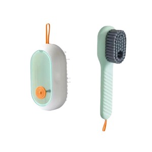 <b>Shoe</b> Brush With Liquid Dispensing <b>Soft</b> Bristles For Cleaning <b>Shoes</b> Household Use - Product Image 2