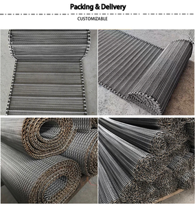 สายพานลำเลียงตาข่ายสแตนเลสแบบถัก พร้อมบริการตัด/เชื่อม ดัดโค้ง สำหรับสายการผลิตอาหารทอดและอบแห้ง - Product Image 6