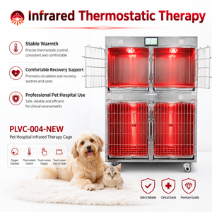 PLVC-004-NEW Jaula de Recuperación para Mascotas con Pantalla Digital para Perros y Gatos, Terapia de Luz Roja, Equipo Veterinario - Product Image 4