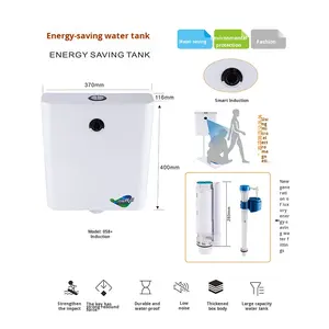 โถสุขภัณฑ์แบบแขวนผนังพลาสติก พร้อมเซ็นเซอร์และถังเก็บน้ำแบบติดผนัง สำหรับโครงการห้องน้ำโรงแรม - Product Image 3