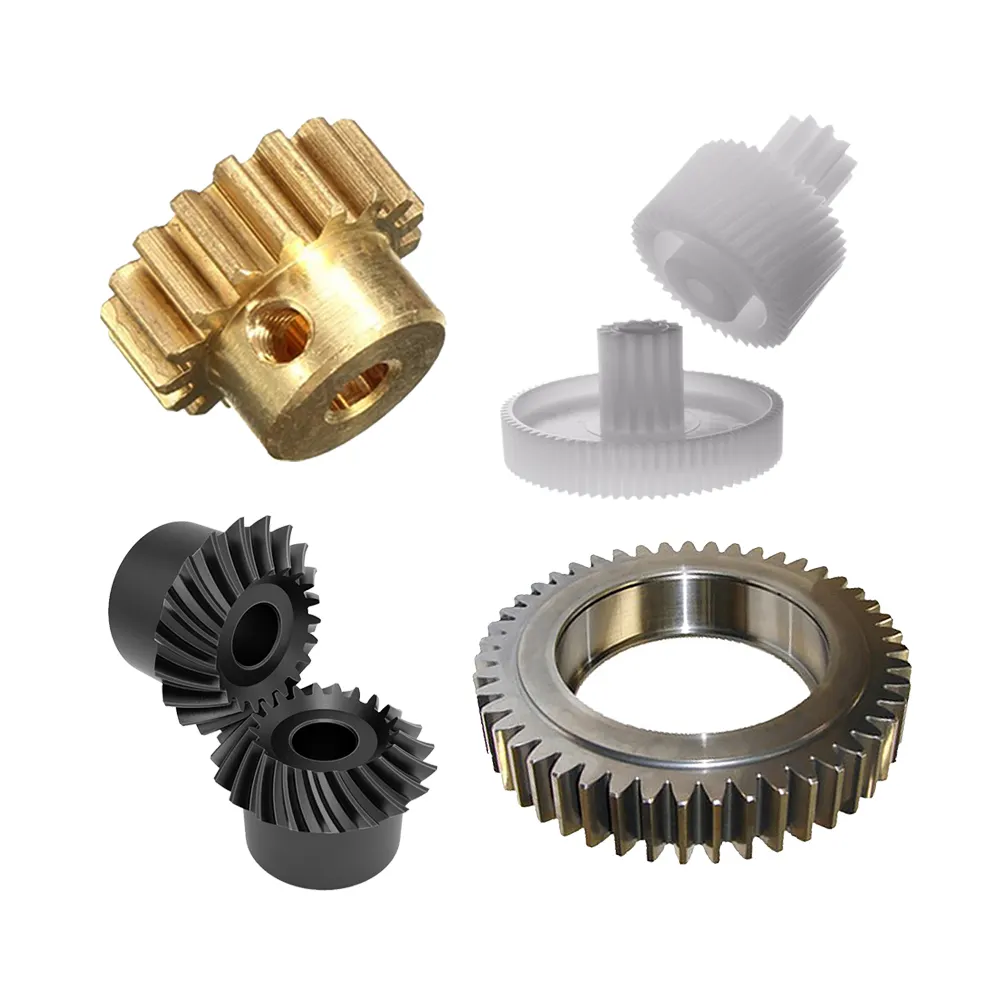 Precision Custom Machining Cnc Turning Parts Stainless Steel Copper Brass Plastic Bevel Gear Pinion Spur Gear