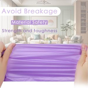 Huamaohengchun - Bolsas de basura pequeñas tipo chaleco grueso para oficina, cocina, dormitorio y más, 60 unidades, color morado - Product Image 4