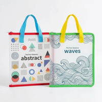 Carpeta de Archivo Transparente A4 con Cierre y Asa, Logotipo Personalizado, Organizador de Documentos Impermeable, Carpeta de Almacenamiento al por Mayor