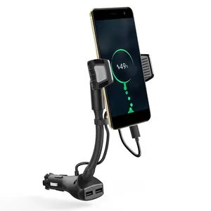 Handsfree Car Phone Holder Portable Charger With Long Gooseneck Mount For Cell Phone Accessories