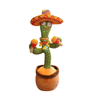 Cactus dansant électronique populaire, jouet en peluche, fonction d'enregistrement et de répétition, cadeau pour enfants