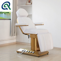Lit électrique de salon de beauté du visage à 3 4 moteurs Table de traitement de massage par spa médical Chaise de podiatrie Lit de tatouage esthétique