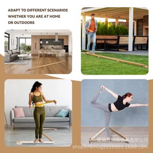 Barra de Equilibrio de Madera para Gimnasia, Plegable, Modular, para Yoga y Fitness en Casa, Color Madera Natural, Unisex - Product Image 2