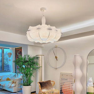 Tempat lilin suspensi LED, gaya Modern 3500K CCT sutra LED dapat diredupkan AC kompatibel untuk ruang tamu kamar tidur Hotel - Product Image 4