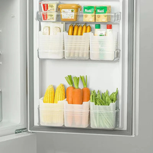 Storage Box <b>Kitchen</b> Organizer Fridge Organizer <b>Plastic</b> Food Storage Container <b>Kitchen</b> Containers Vegetable Container Storage - Product Image 2