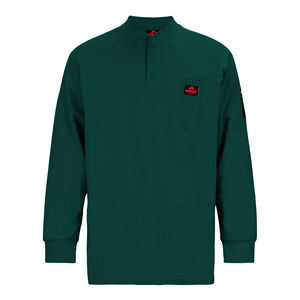 Factory <strong>Wholesale</strong> Flame Retardant Comfortable Henley <strong>Shirt</strong> Antistatic <strong>Welding</strong> Cotton Workwear - Product Image 1