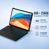 Clavier pour tablette 2-en-1 Intel Core I3 Dual-Core 8 Go + 256 Go Windows 11 Écran IPS 10,1 pouces 1280x800 Wi-Fi 6 USB Type-C Design robuste