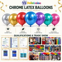 Ballons en latex métallisé en gros, 12 pouces, 100 unités, CE/EN71/BSCI/CPC - Fournitures de fête en vrac pour la remise des diplômes et les anniversaires