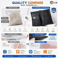 Sachets Zippés Biodégradables Givrés Noirs Éco-Responsables pour Emballage de Vêtements avec Logo Personnalisé