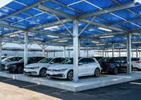Structure de carport solaire intégrée étanche et antirouille pour véhicules, accessoires de montage photovoltaïque inclus
