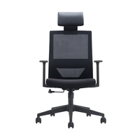 Chaise de bureau ergonomique élégante, pivotante, à dossier haut, en mesh, pour cadres