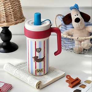 Seaygift mode mignon <span class=keywords><strong>chat</strong></span> dessin animé vide thermique isolé <span class=keywords><strong>tasse</strong></span> à café filles <span class=keywords><strong>infuseur</strong></span> à thé grand gobelet de glace <span class=keywords><strong>tasse</strong></span> avec poignée - Product Image 3