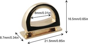 PCS Multi Purpose D Ring Bag Chain Link Clip Buckles Metal D Ring Bag Connector <b>Purse</b> Suspension Clasps Strap Lanyard Hooks For - Product Image 5