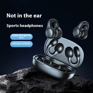 Headphone Konduksi Tulang Nirkabel X58 TWS BT 5.3 Earphone Tahan Air Earbud Olahraga Model Anting Pengait Telinga Dengan Mikrofon Headset - Product Image 5