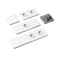 Prise murale double Schuko moderne pour PC, norme européenne allemande, 16A 250V, 2 prises, 5 sorties USB, IP21