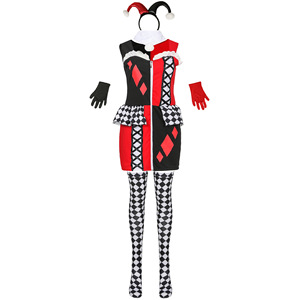<span class=keywords><strong>Disfraz</strong></span> Sexy <span class=keywords><strong>de</strong></span> <span class=keywords><strong>Halloween</strong></span> <span class=keywords><strong>para</strong></span> <span class=keywords><strong>Mujer</strong></span>, <span class=keywords><strong>Disfraz</strong></span> <span class=keywords><strong>de</strong></span> <span class=keywords><strong>Payaso</strong></span> Rojo y Negro <span class=keywords><strong>para</strong></span> Chica Joven - Product Image 3