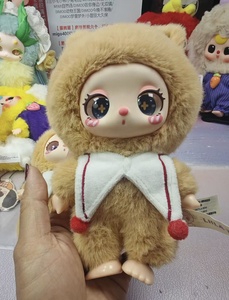 Adorable bébé trois <span class=keywords><strong>Lila</strong></span> chat chanceux 3ème génération figurine en peluche fantaisie pays des merveilles série mystique boîte aveugle breloque décorative pour - Product Image 3