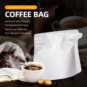 Factory Custom Printed Coffee Bags With Valve And Zipper Transparent Coffee Bags Coffee Tea Bag