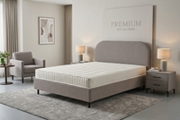 Lit de rangement rembourré avec vérin à gaz, tailles Queen et King, en tissu, avec ottoman intégré, pour vente en gros, OEM ODM, mobilier de chambre