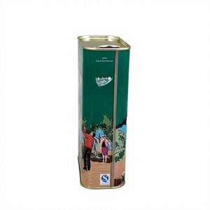 Latas de Metal Rectangulares para Aceite de Grado Alimenticio de 500 ml a 5 L, Impresas a Medida, Disponibles con Asas y Tapas de Plástico, Venta al Por Mayor - Product Image 2
