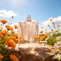 Botol Parfum Kaca Silinder Premium Artisan Terlaris 50ml, Botol Kosmetik Kosong dengan Desain Sisik Ikan