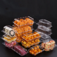 Boîtes d'emballage transparentes carrées de qualité alimentaire pour gâteaux et pâtisseries, contenants transparents à emporter, personnalisation
