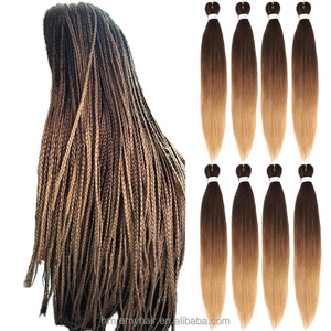 En stock usine – Extensions de cheveux synthétiques EZ à tresser, 52 pouces, 90g/paquet, basse température, en fibre synthétique EZ pour crochet - Product Image 3