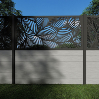 Paravents de jardin en WPC découpés au laser - Design moderne, pliables, imperméables, multifonctionnels, écran décoratif d'extérieur, modèle de la marque Blb