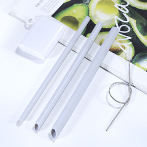 Silicone <b>Straws</b> Reusable Straight 250mm <b>For</b> Kids <b>Drinks</b> Bubble Tea - Product Image 3