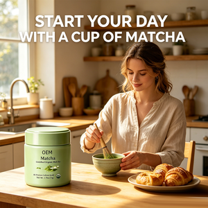 Matcha en Polvo Verde de Alta Pureza, Estilo Japonés, 1000-2000 Mallas, Marca Privada OEM, Polvo Verde a Granel - Product Image 4
