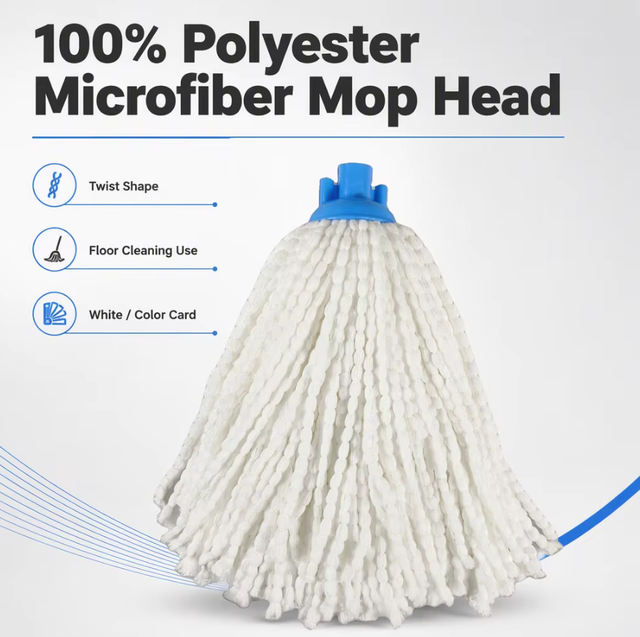 2027 White 100% Polyester China Replacement Rectangle Carrying Type Cleaning Microfiber Mop Head