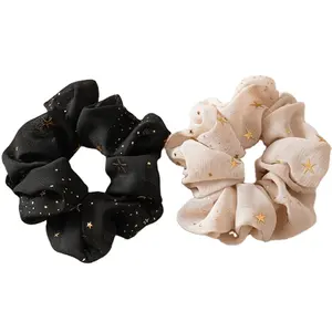 UNIQ AS002 Wholesale Women Elastic Rubber Bands Star Hair Scrunchies For Girls and Women