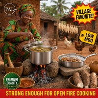 Harga Pabrik Set Peralatan Masak Modern Industrial Tanpa Lapisan Grosir 4-Piece 410 Brushed untuk Dapur Kelas Menengah Afrika yang Ditingkatkan