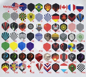 Juego de <span class=keywords><strong>Dardos</strong></span> con Diseño de Banderas Nacionales, Paquete de 90 y 150 Piezas con <span class=keywords><strong>Plumas</strong></span> Decorativas, Patrones de Hojas, Material PET, Punta de Dardo de Plástico - Product Image 6