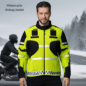 เสื้อแจ็คเก็ตกันน้ำกันลมสำหรับผู้ชาย พร้อมแผ่นรองรับแรงกระแทกแบบตาข่าย ได้มาตรฐาน CE เหมาะสำหรับขี่มอเตอร์ไซค์ แข่งรถ  ไซส์ใหญ่พิเศษ พร้อมแผ่นป้องกัน - Product Image 1